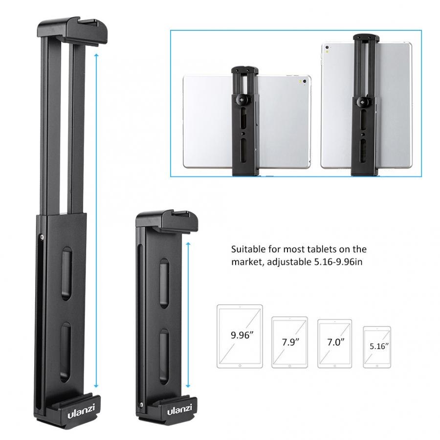 Ulanzi U-Pad Profi Aluminium Tablette Stativ Halterung Klemme w Kalten Schuh für iPad Profi iPad Mini Luft huawei PC zu Boya durch-MM1 Mic