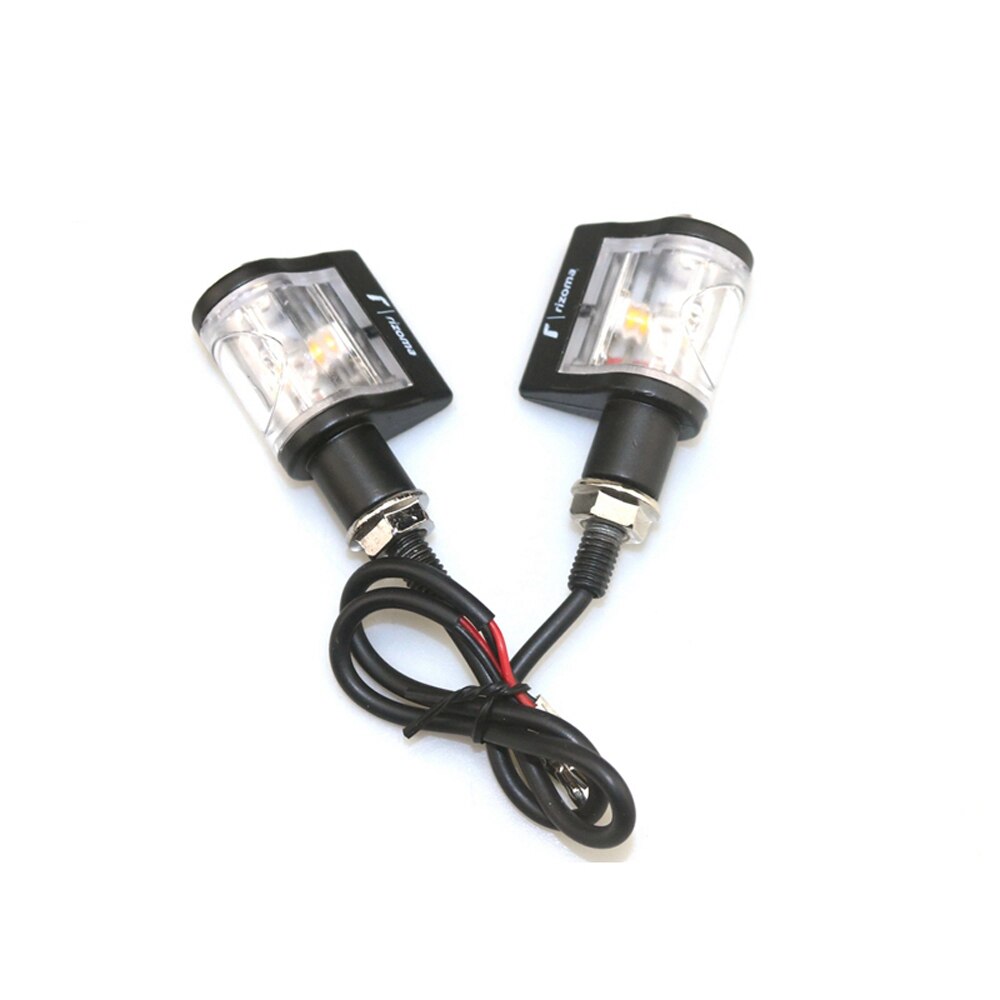 12V 8mm Universal Motorcycle Turn Signal Light For Rizoma LED Indicator Light Blinker Flasher Lamp Aluminum Alloy Black with Box: Type E