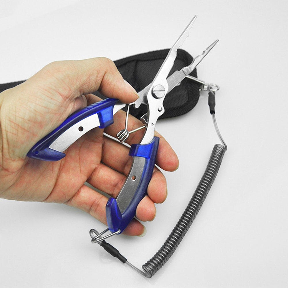 Rvs Vissen Tang Set Vissen Tang Schaar Line Cutter Hook Remover String Tool met Zak
