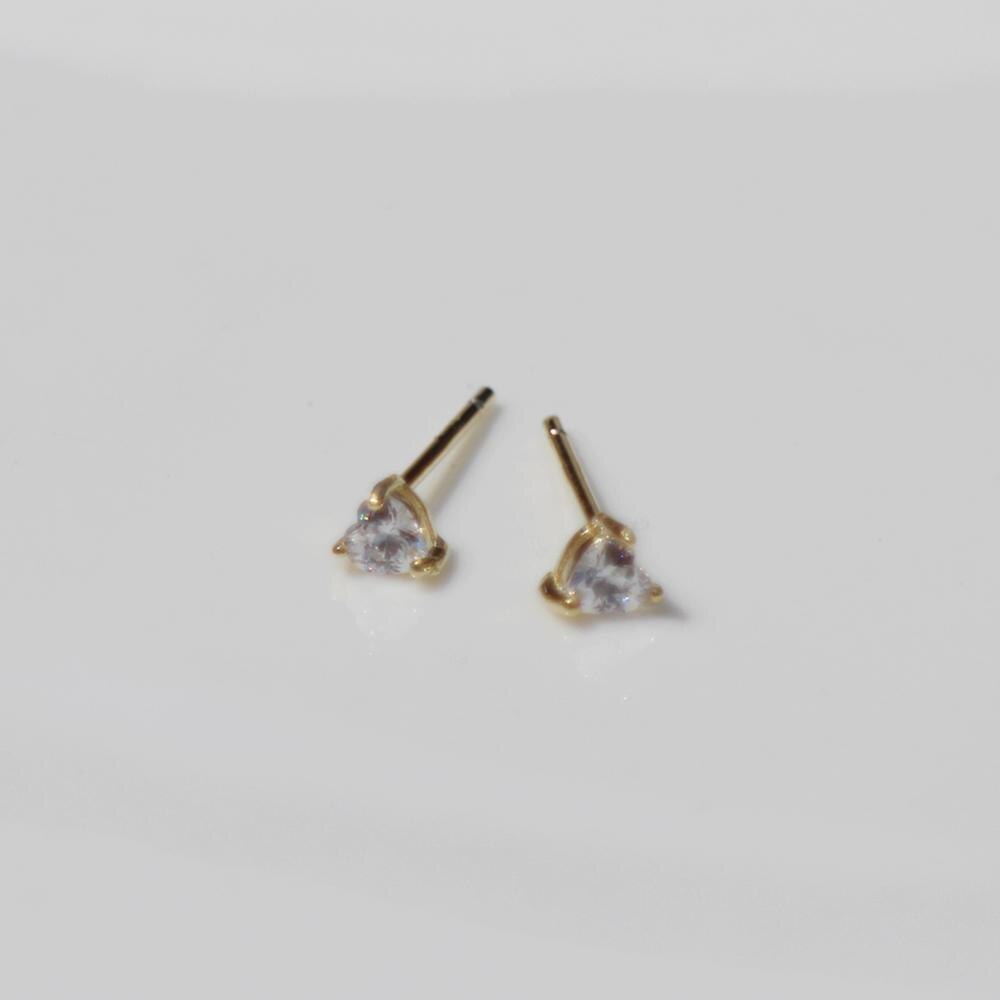 925 Sterling Zilveren Oorbel Mode Persoonlijkheid Zirkoon Onregelmatige Mini Mooie Stud Oorbel Wilde Trend Vrouw Meisje Oor Sieraden: 1pair gold style 5