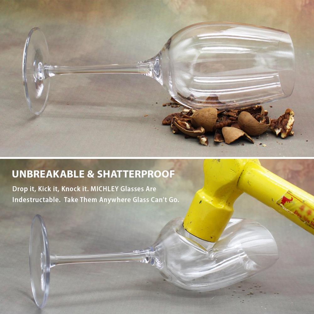 HXM 1/2/4/6 uds/set de copas de vino irrompibles Tritan PVC inastillables copas de vino, copas de vino, copas para beber, copas para el hogar, bodas