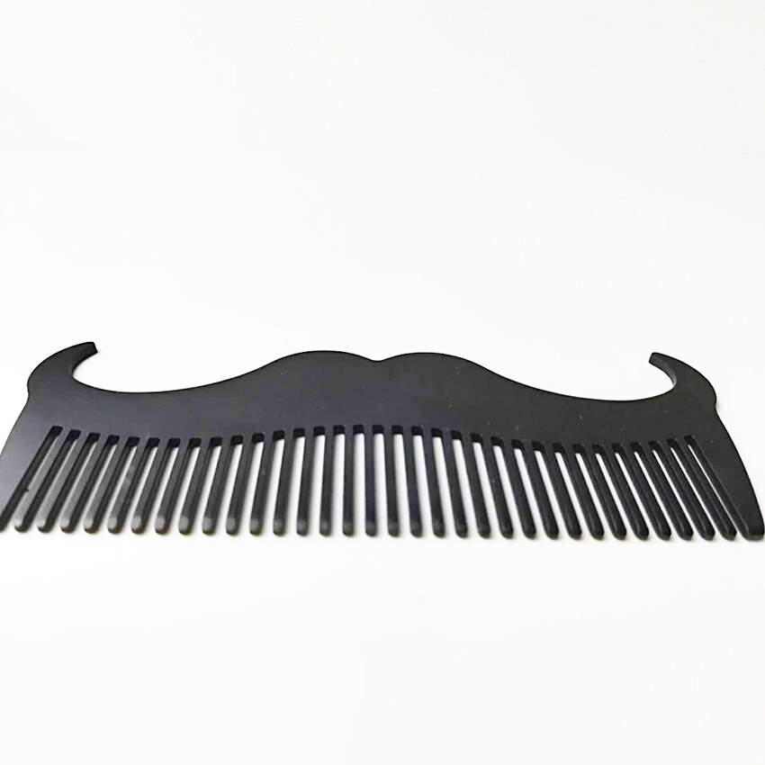 1Pc Stainless Steel Beard Comb Brush Men DIY Styling Mustache Combs Barber Shop Hairdressing Hair Trimming Styling Comb Tools: Black