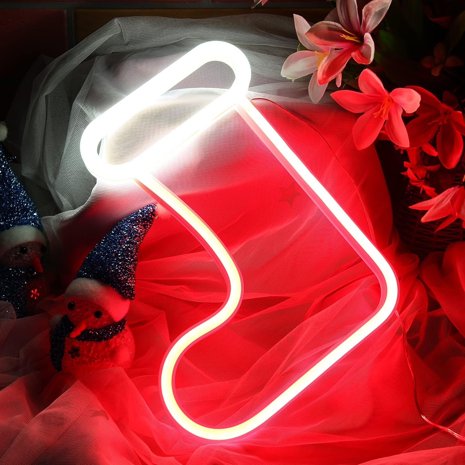 Luces decorativas navideñas, lindas luces LED de alce y Papá Noel, alimentadas por USB o con pilas, navideños, decoración de habitaciones: Verde claro