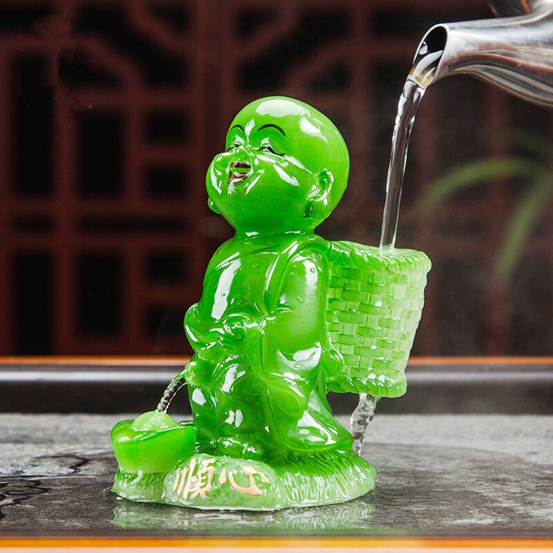 Home Color Change Tea Pet Water Spray Little Monk Chinese Tea Mini Tea Pet Decoration