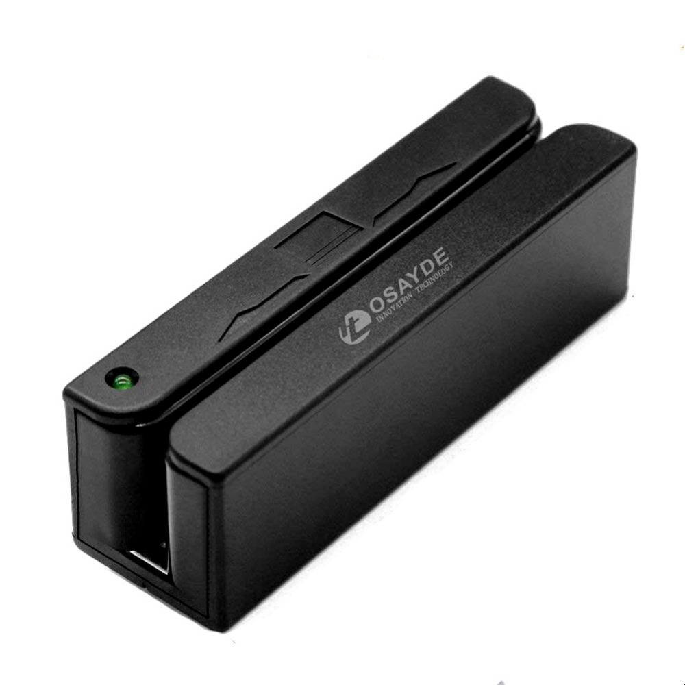 ITOSAYDE MSR90D USB magnétique 3 pistes Pos lecteur de carte à bande magnétique Mini Swiper fonctionne avec victoires et Mac, Plug and Play, noir