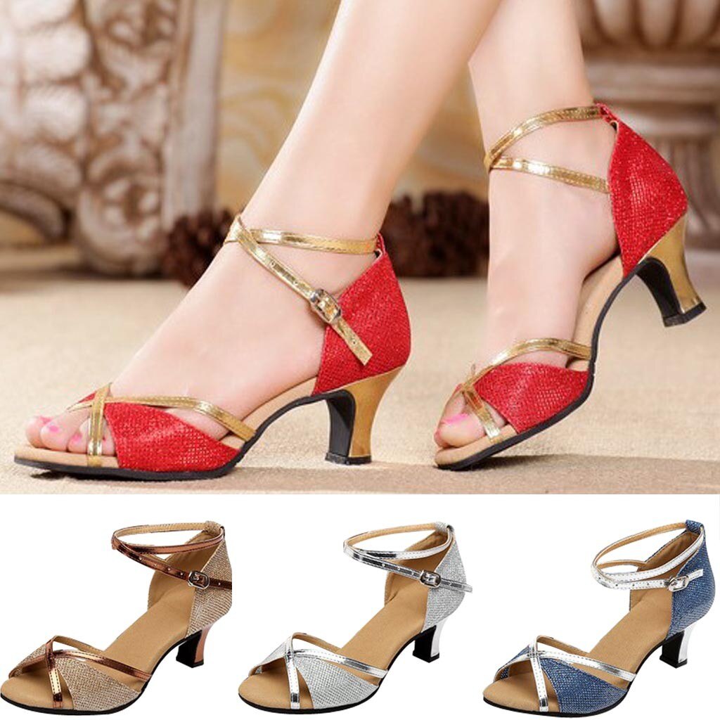 Mixed Colors Dance Shoes Woman Classics Rumba Waltz Prom Ballroom Latin Salsa Square Dance Shoes Обувь Женская Zapatos De Mujer