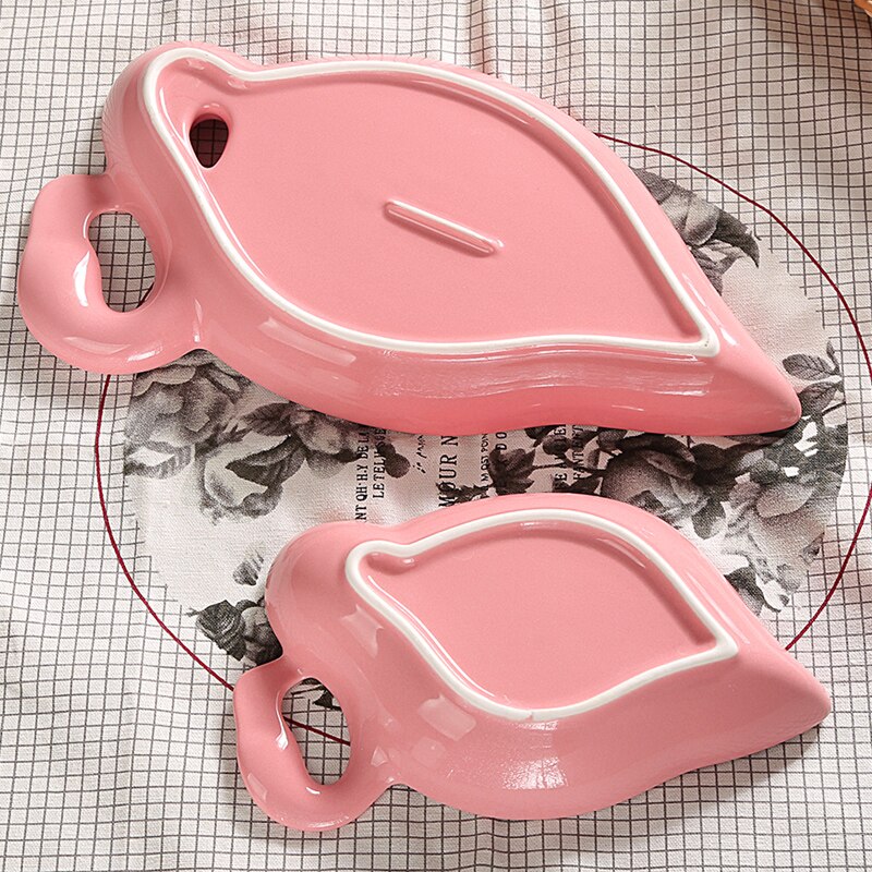 1 sztuk flaming dekoracji różowy 3D płyta ceramiczna przekąnarty suszone talerze na owoce miska na owoce naczynia deserowe zestaw obiadowy z porcelany kostnej