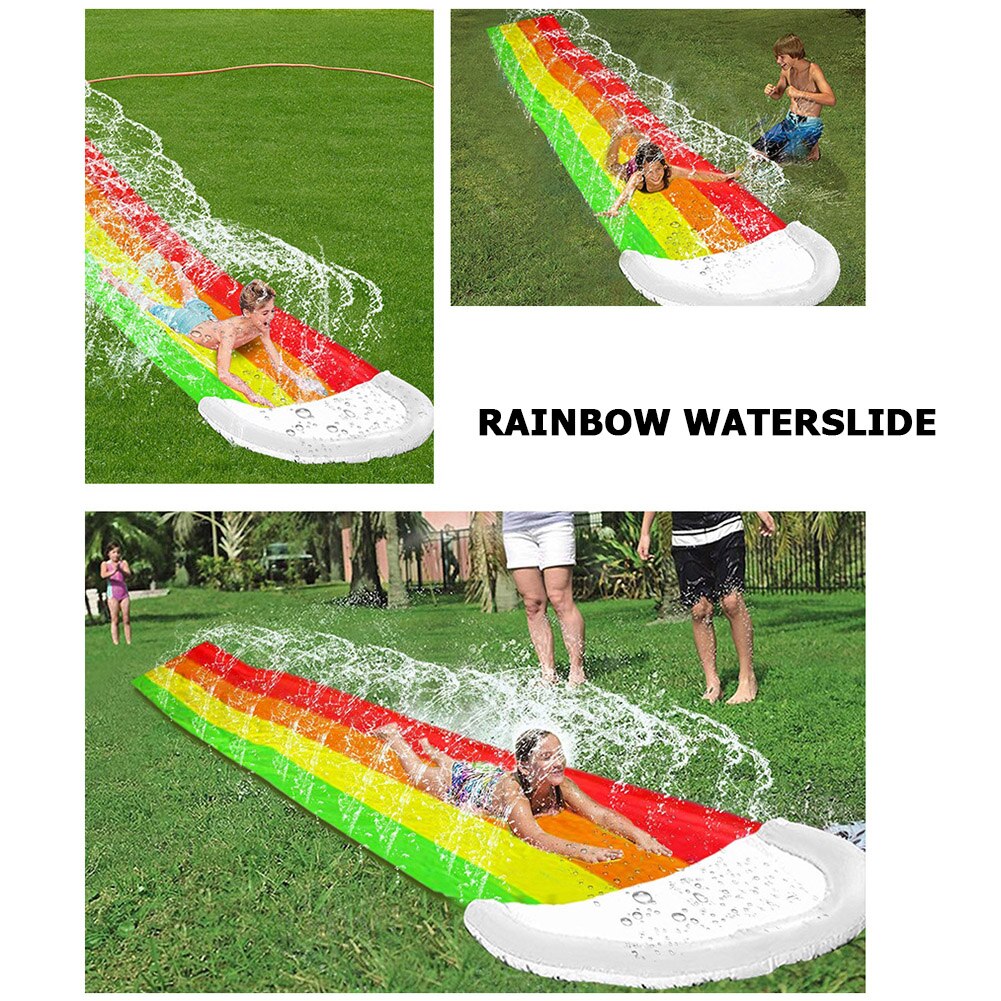 Inflatable Water Slide Summer PVC Swimming Pool Waterskiing Splash Play Toys Children Outdoor Lawn Outdoor Funny Surfboard Toys