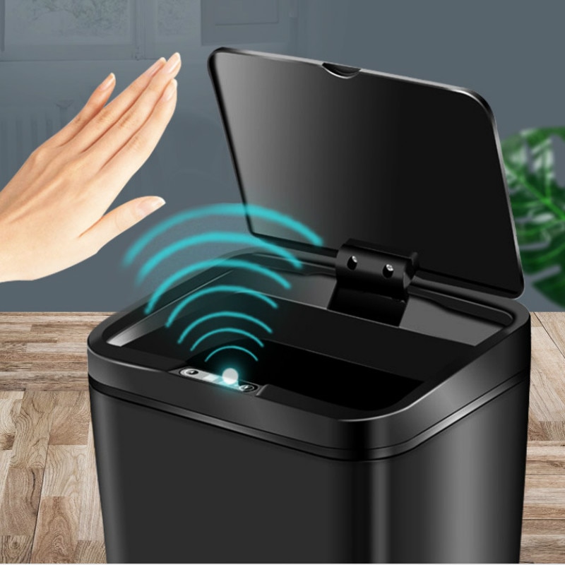 12l hjemmet intelligent skraldespand automatisk sensor skraldespand smart berøringsfri elektrisk affaldsspand pp plast miljøvenlig skraldespand