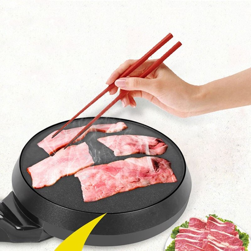 Kitchen Electric Griddle Pancake Baking Crepe Maker Pan Pizza Cake Non-Stick Machine Home DIY Cooking Tools(EU Plug)