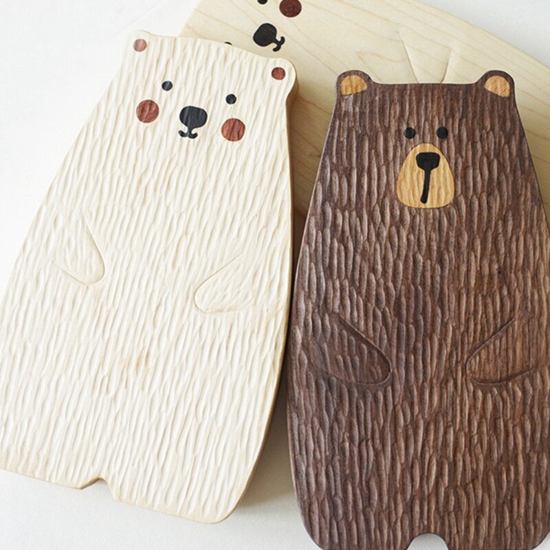 Cartoon Japanese Dim Sum Plate Wooden Plate Kid's Dinner Plate Decorative Plate Chopping Board