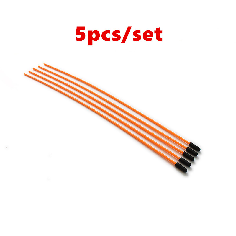 Tube récepteur d&#39;antenne en plastique, 300mm, avec capuchon pour récepteurs 2.4ghz, pièces de bateau pour voiture 1/5 1/8 1/10 RC, 5/20 pièces: Orange 1 set