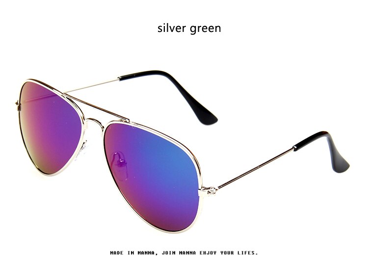Longkeeper drenge piger børn solbriller mærke retro sød pilot solbriller børn oculos de sol gafas  uv400: Sølvgrøn