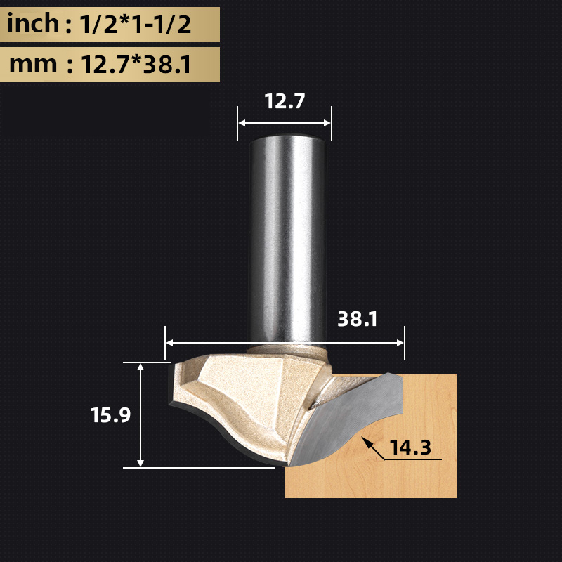 Tideway Round Bottom Clearing Bit Grade Woodworking Cutters CNC Tool Line Type Trimming Milling Cutter For Wood: 26mm