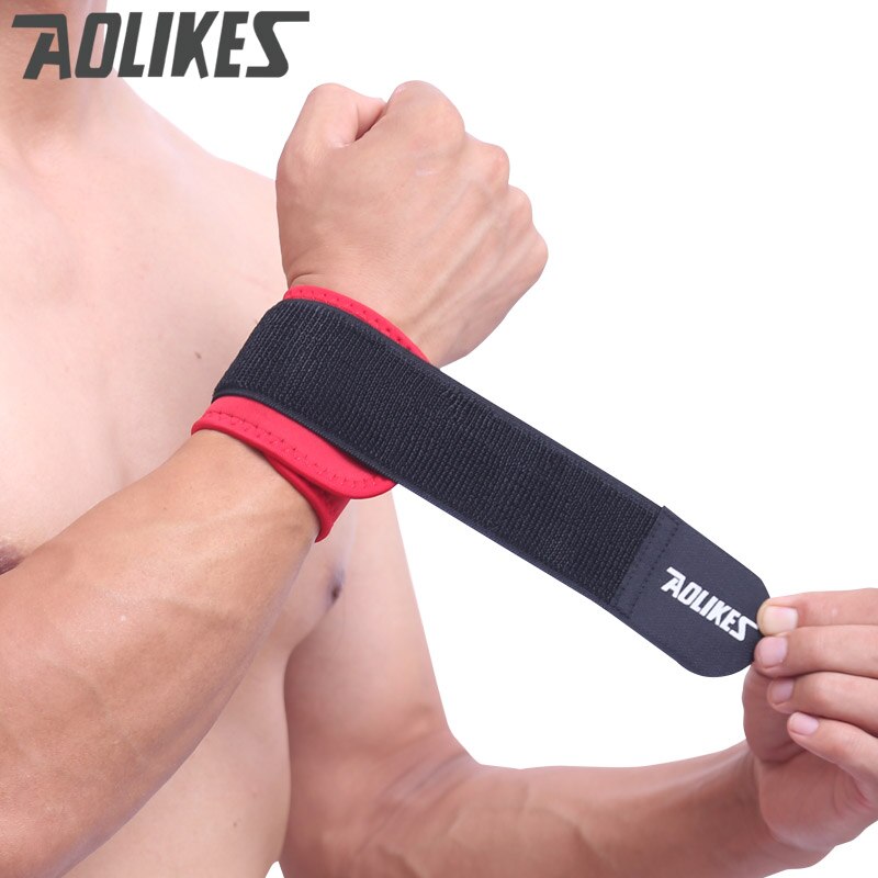 Einstellbare Sport Armband Handgelenk Klammer Wrap Bandage Unterstützung Band Gym Strap Sicherheit Sport Handgelenk Schutz Hand Bands Aolikes: Black Red / 4 Piece