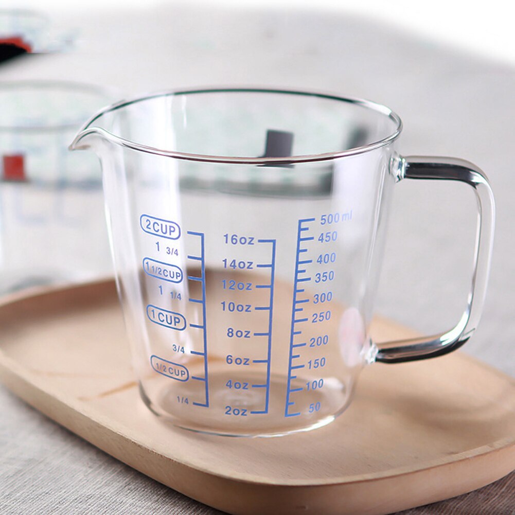 Pichet de mesure pour micro-ondes | Verre résistant à la chaleur, coupe de mesure échelle du lait, ustensiles de cuisine de 250/500ml