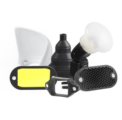 Juego de accesorios de Flash magnético Selens, filtros de 7 colores, rejillas panal, esféricas de rebote, empuñadura Snoot, modificador de iluminación para Speedlite