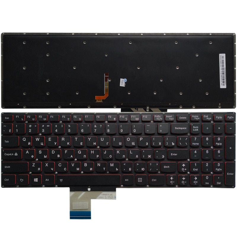 Ru tastatur for lenovo  y50 y50-70 y50-70a y50-70am- ifi  y50-70as- ise  y70 y70-70t y70p-70t russisk laptop tastatur bakgrunnsbelyst