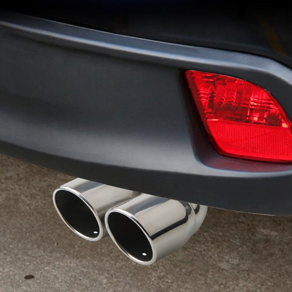 3 Zoll Einlass Auto Rollrand schräg schneiden Gebogen Endrohr Auspuffrohr Bolzen-auf Dual Auspuff Spitze Schalldämpfer Schwanz rohr Auslauf Düse