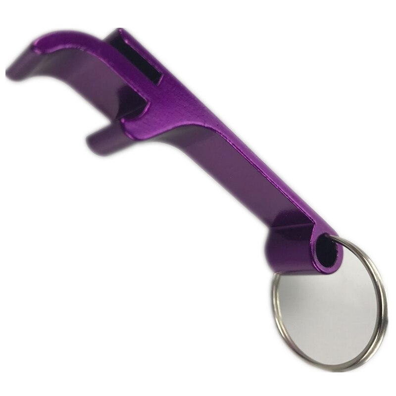 Piwo brelok z otwieraczem robić butelek 4 w 1 kieszonkowy aluminiowy otwieracz robić butelek piwa otwieracz robić butelek wina brelok z otwieraczem robić butelek prezent ślubny narzędzie kuchenne robić baru: Fioletowy