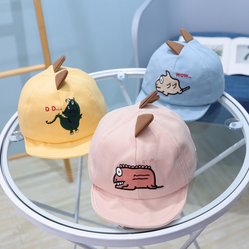 Leuke Cartoon Dinosaurus Baby Baseball Cap Zachte Katoen Jongens Meisjes Zonnehoed Zomer Baby Peuter Kinderen Strand Hoed