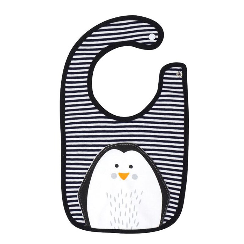 Più il formato del bambino bavaglini animale Patch Panni Del Burp del bambino fox baberos panda bandana bib 6-36 M bavaglini spuugdoekjes bavoir slabbetjes: penguin baby bibs