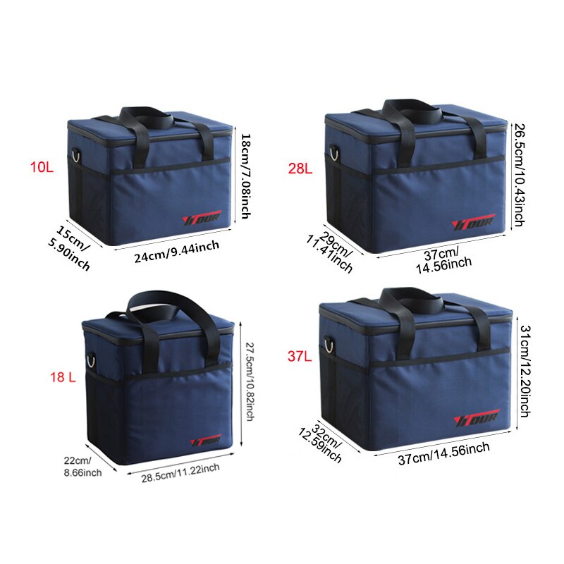 Extra grande engrossar saco térmico saco de gelo pacote isolado almoço bolsa masculino tote caso frio fresco comida piquenique recipiente acessórios