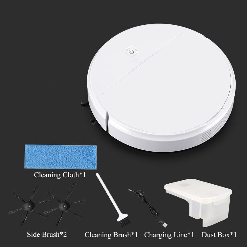 robot spazzante automatico disinfezione UV USB ricaricabile auto aspirapolvere intelligente 1500papà spazzatrice senza fili robot spazzatrice: bianca
