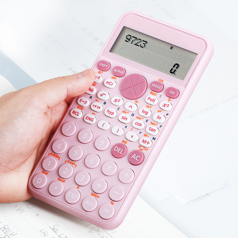 Scientific Function Calculator College Student Examination Physical Chemistry Contest Accountant Office Calculator: PINK