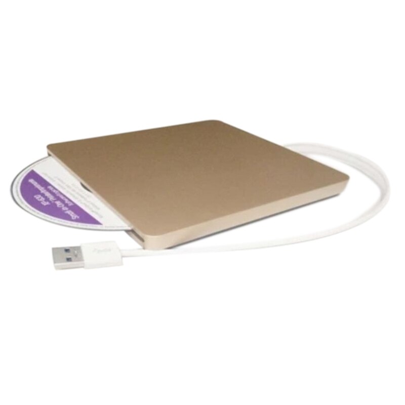 Usb 2.0 eksternt optisk drev dvd cd optager driver til pc computer laptop nk-shopping: Guld