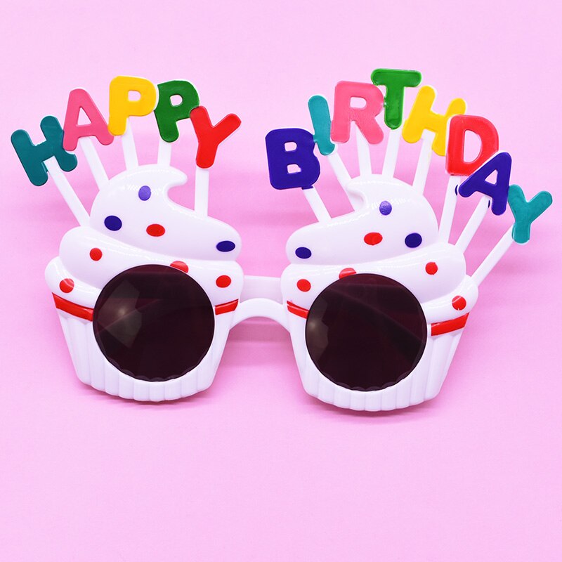 Verjaardagsfeestje Bril Grappig Zonnebloem Kaars Cake Zonnebril Voor Gelukkige Verjaardag Gunsten Photo Booth Props Decoratie Kids 8: B06