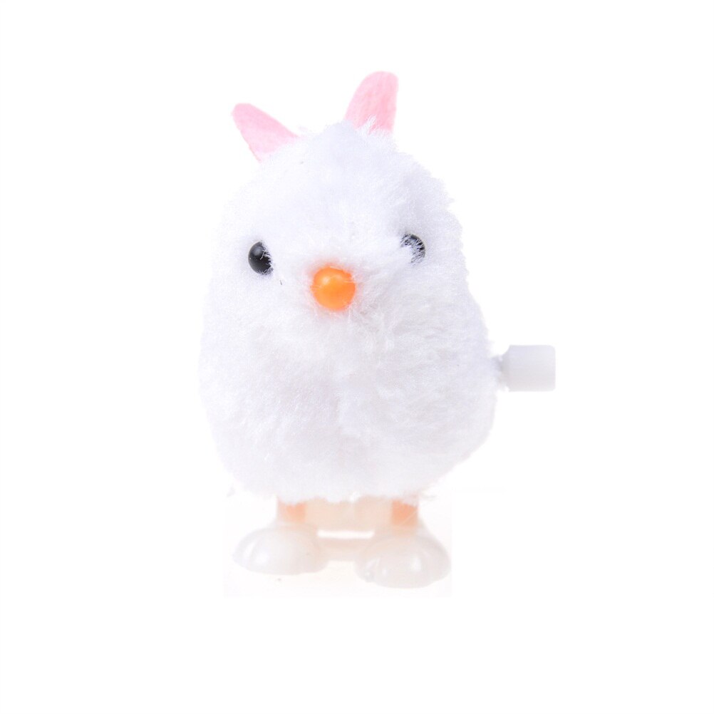 Rolig mjuk plysch kanin hoppar kanin docka leksaker vind upp påsk chick spädbarn barn plysch docka leksaker