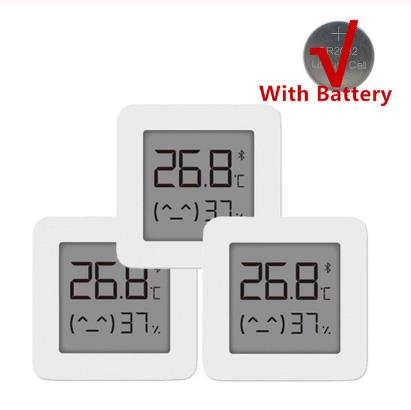 Xiaomi-termómetro Digital Mijia 2 con Bluetooth, higrómetro inteligente inalámbrico con pantalla LCD, Sensor de humedad y temperatura: 3 PCS