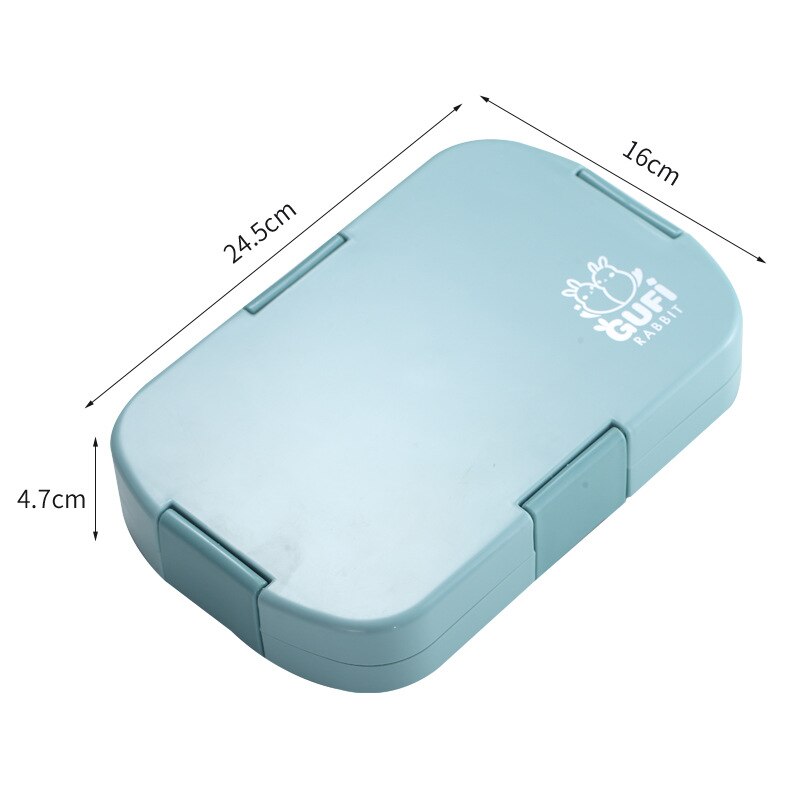 920Ml Gezonde Materiaal Lunchbox 6 Grids Bento Dozen Magnetron Servies Kids Draagbare Outdoor Voedsel Opslag Container Lunchbox: blue