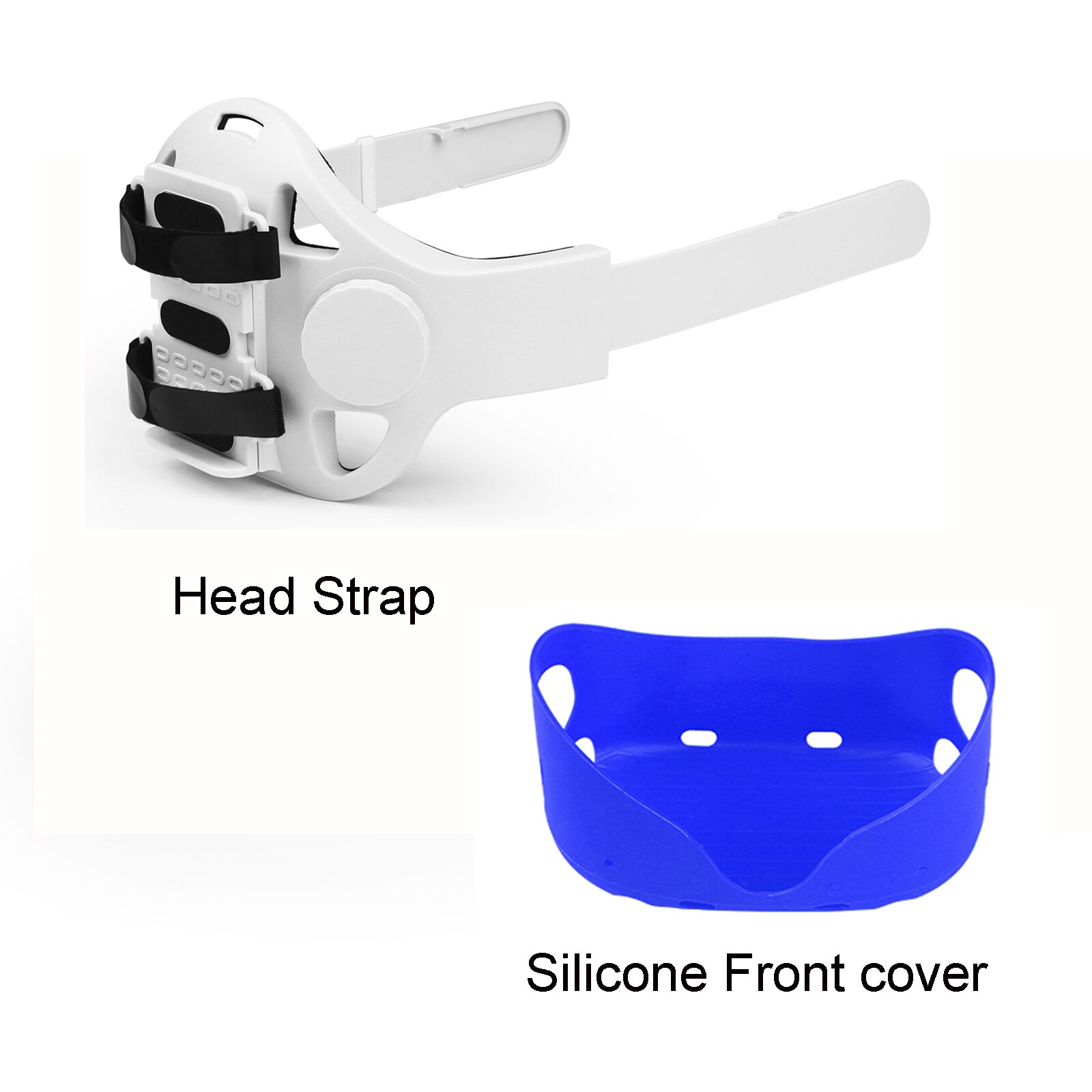 Voor Oculus Quest 2 Halo Band Hoofd Band Beschermhoes Siliconen Handvat Cover Set Vr Elite Band Voor Oculus Quest2 accessoires: set C