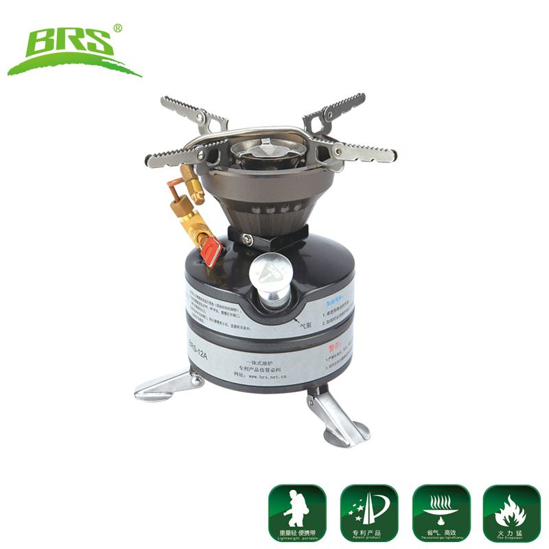 BRS Outdoor Camping Gasoline Stove One-piece Burner Petrol Stove Cookware Diesel Kerosene Camp Oil Stove Picnic Furnace BRS-12A