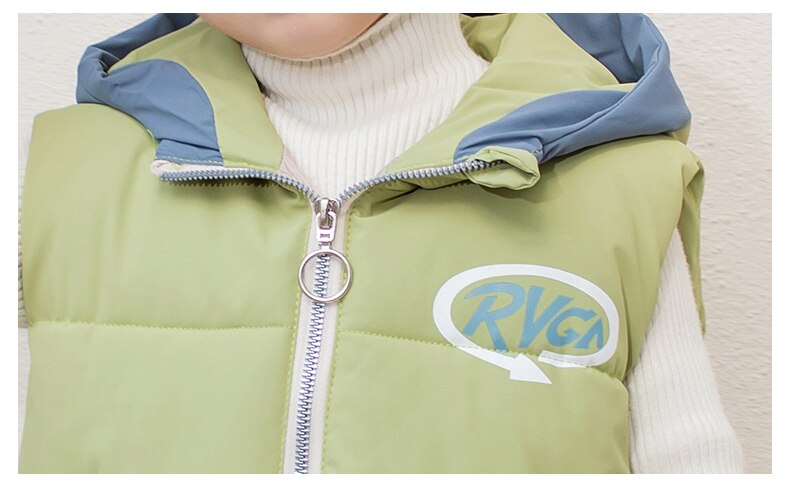 Kinderwinterkleding dikke vesten katoenen gewatteerde jongens mouwloze jassen babymeisjes bovenkleding