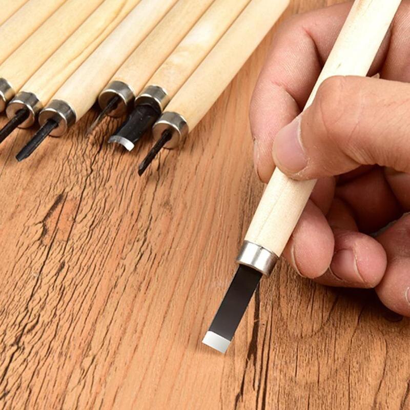 12 Carving Tools Wood Carving Chisel Knife Hand Tool Set For Basic Detailed Carving Woodworkers Gouges