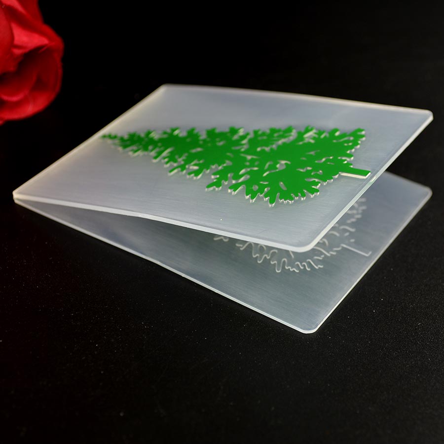 Christmas tree plastic embossing folder for card making stationary paper crafts stencil cutting die background