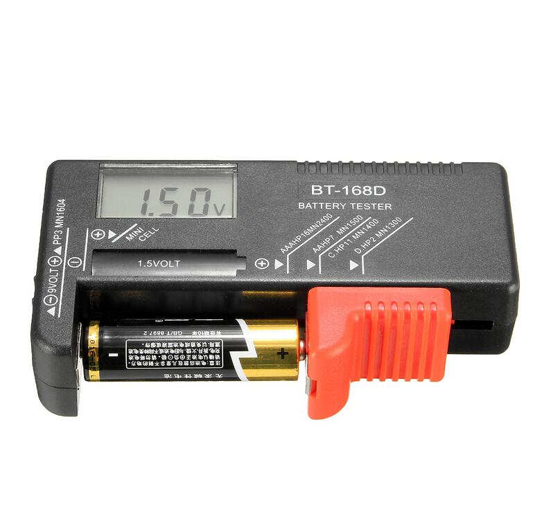 Testeur numérique de capacité de batterie, outil de Diagnostic de batterie, affichage LCD, vérification de tension, AA/AAA/C/D/9V/1.5V, Test de cellule de bouton