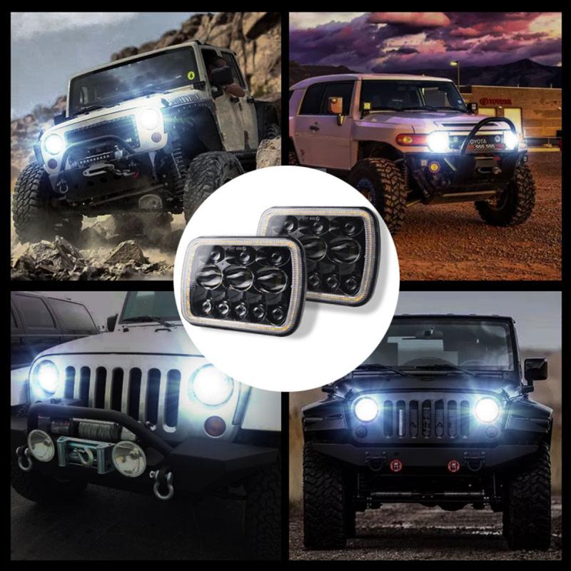 7X6 5X7 Inch 300W Led Koplampen IP67 Waterdichte Auto Licht Werk Licht Dagrijverlichting voor Jeep Wrangler Yj Cherokee Xj