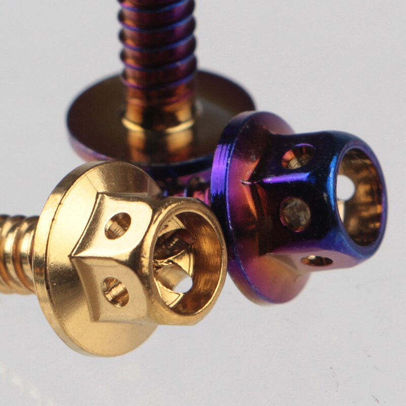 Blue plated 304 stainless steel outer hexagonal screw hollow big head flange self-tapping screw M5×15mm color screw
