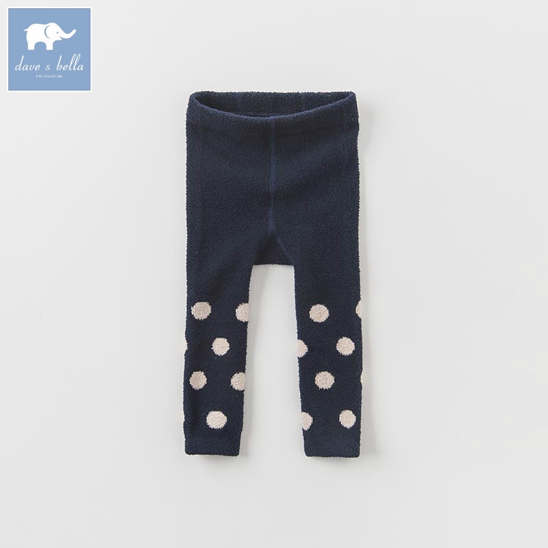 Db6290 dave bella hösten spädbarn bebis flickor lolita prickar leggings barn leggings