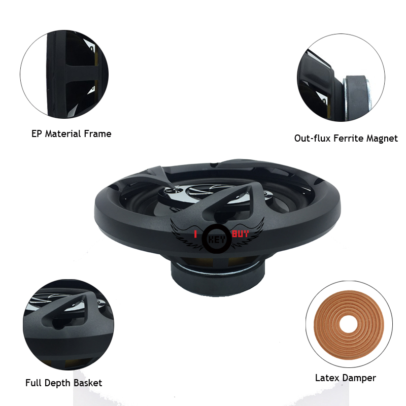 2 stks/partij 4 Manier 400 w 6.5 inch Coaxiale Auto Speaker Stereo Audio Accessoires Auto Luidsprekers