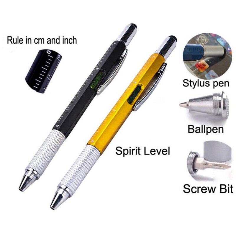 1pc Novelty Multi-Function Screwdriver Ballpoint Pen Touch Screen Metal Tool Pen Children Stationery School Office Supplies