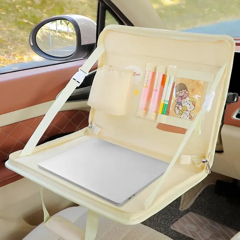 Tragbare Auto Laptop Schreibtisch Halterung Ständer essen Arbeit Auto Lenkrad Esstisch Halterung Auto Multifunktionale Lagerung Hängen Tasche