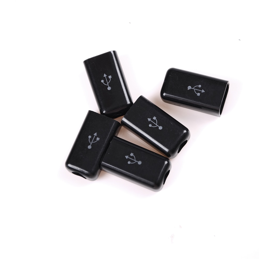 5 Stuks Micro Usb 5 Pin Male Plug Socket Connector & Plastic Cover Voor Diy Zwart Plastic Cover