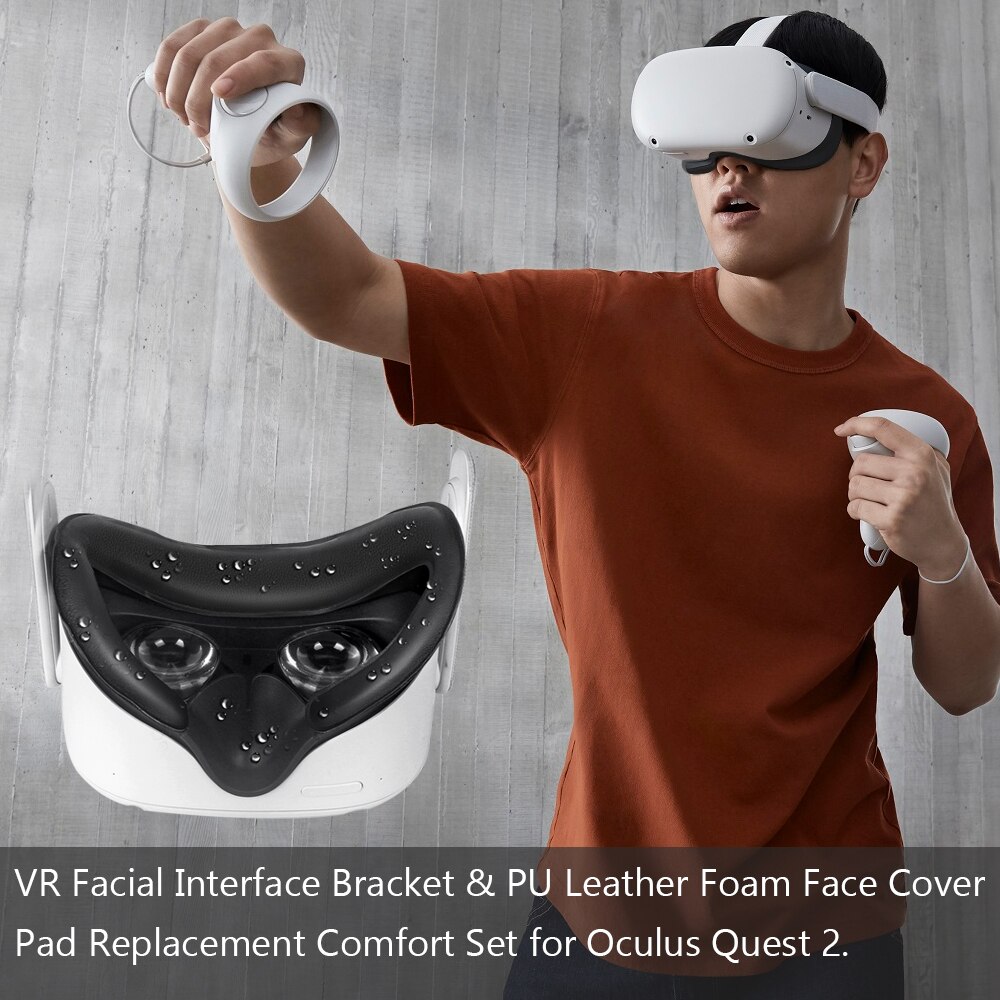 5 in 1 Set VR staffa per il viso interno e schiuma in pelle PU copertura del viso Pad sostituzione accessori Comfort per Oculus Quest 2