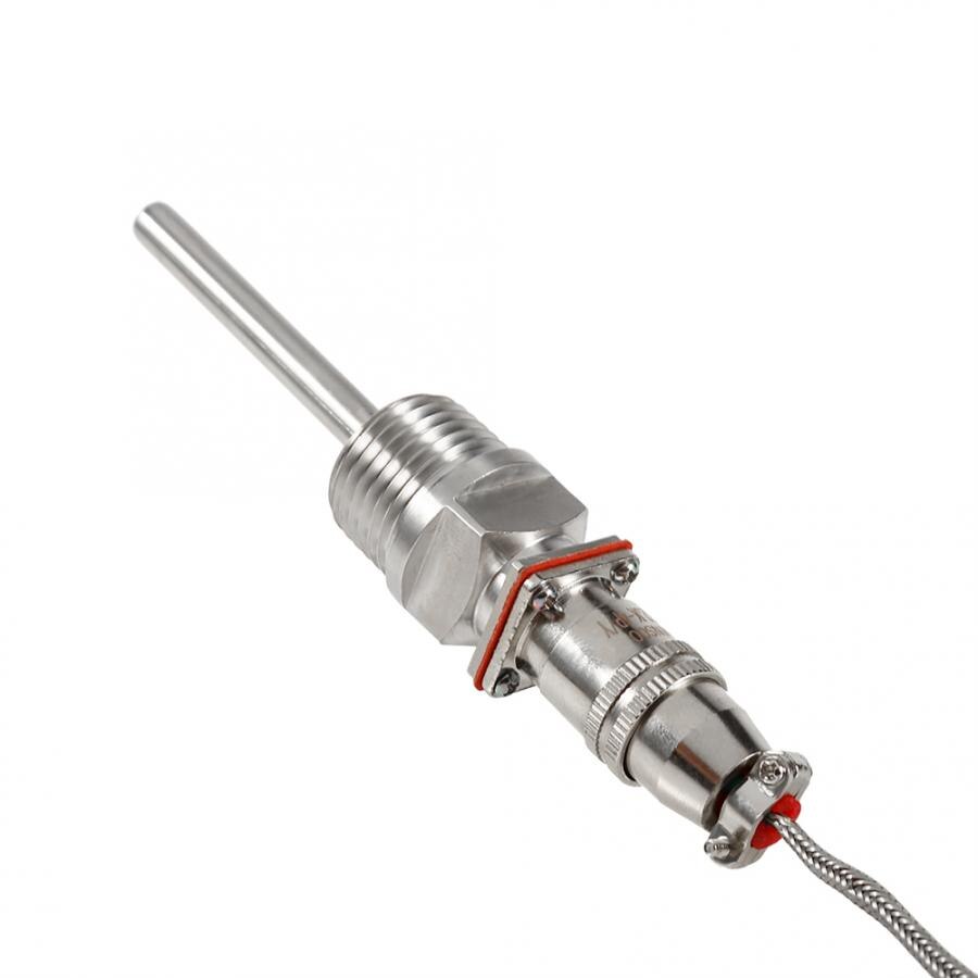 Alta qualidade sensor de temperatura rtd pt100 aço inoxidável sensor temperatura 1/2 "npt threads com 2 metro cabo