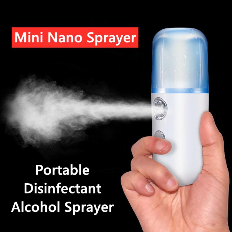 Portable Sprayer Mini Alcohol Disinfectant Nano Cold Spray Bullet Electric Atomizer Anytime Anywhere Disinfecting Spray Tool